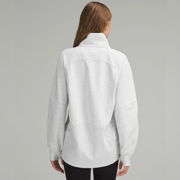 NWT Lululemon Scuba Oversized Funnel-Neck Full Zip - Heathered Grey - XS/S - Picture 2 of 9